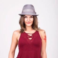 Triumph - Walrus Hats Grey Wool Felt Trilby Hat - H7004 31 Triumph - Walrus Hats Grey Wool Felt Trilby Hat - H7004 -Hat Shop H7004 GY mo f1