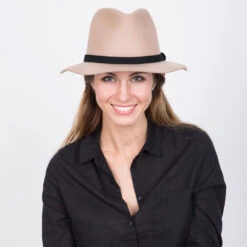 Endeavour - Walrus Hats Grey Wool Felt Fedora Hat - H7007 -Hat Shop H7007 CAMEL mo f1