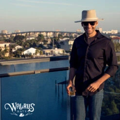 Boatsman Charter - Walrus Hats Tan Canvas Fabric Outback Hat - H7012 -Hat Shop H7012 TAN mo m1 v2