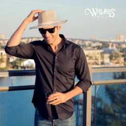 Boatsman Charter - Walrus Hats Tan Canvas Fabric Outback Hat - H7012 -Hat Shop H7012 TAN mo m2 v2