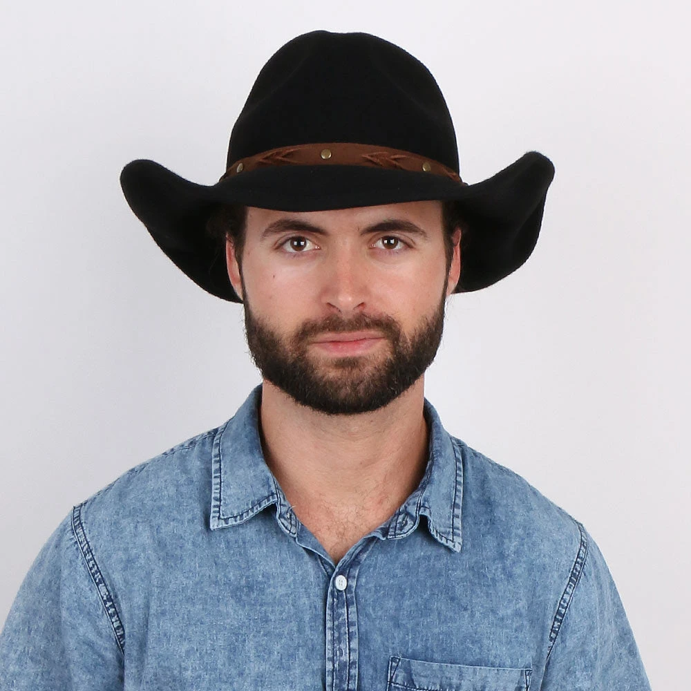 Shetland - Walrus Hats Dark Brown Wool Felt Cowboy Hat - H7013 9 Shetland - Walrus Hats Dark Brown Wool Felt Cowboy Hat - H7013 - Image 9