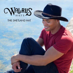 Shetland - Walrus Hats Dark Brown Wool Felt Cowboy Hat - H7013 29 Shetland - Walrus Hats Dark Brown Wool Felt Cowboy Hat - H7013 -Hat Shop H7013 BLK mo m2