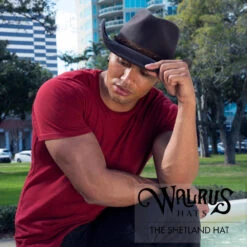 Shetland - Walrus Hats Dark Brown Wool Felt Cowboy Hat - H7013 32 Shetland - Walrus Hats Dark Brown Wool Felt Cowboy Hat - H7013 -Hat Shop H7013 DRKGY mo m3