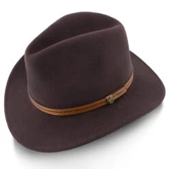Big Sur - Walrus Hats Dark Brown Wool Felt Safari Hat -Hat Shop H7014 DRKBRN 1b