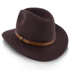 Big Sur - Walrus Hats Dark Brown Wool Felt Safari Hat -Hat Shop H7014 DRKBRN 3b