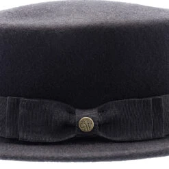 Whistler - Walrus Hats Black Wool Felt Pork Pie Hat - H7016 -Hat Shop H7016 BLK 5a