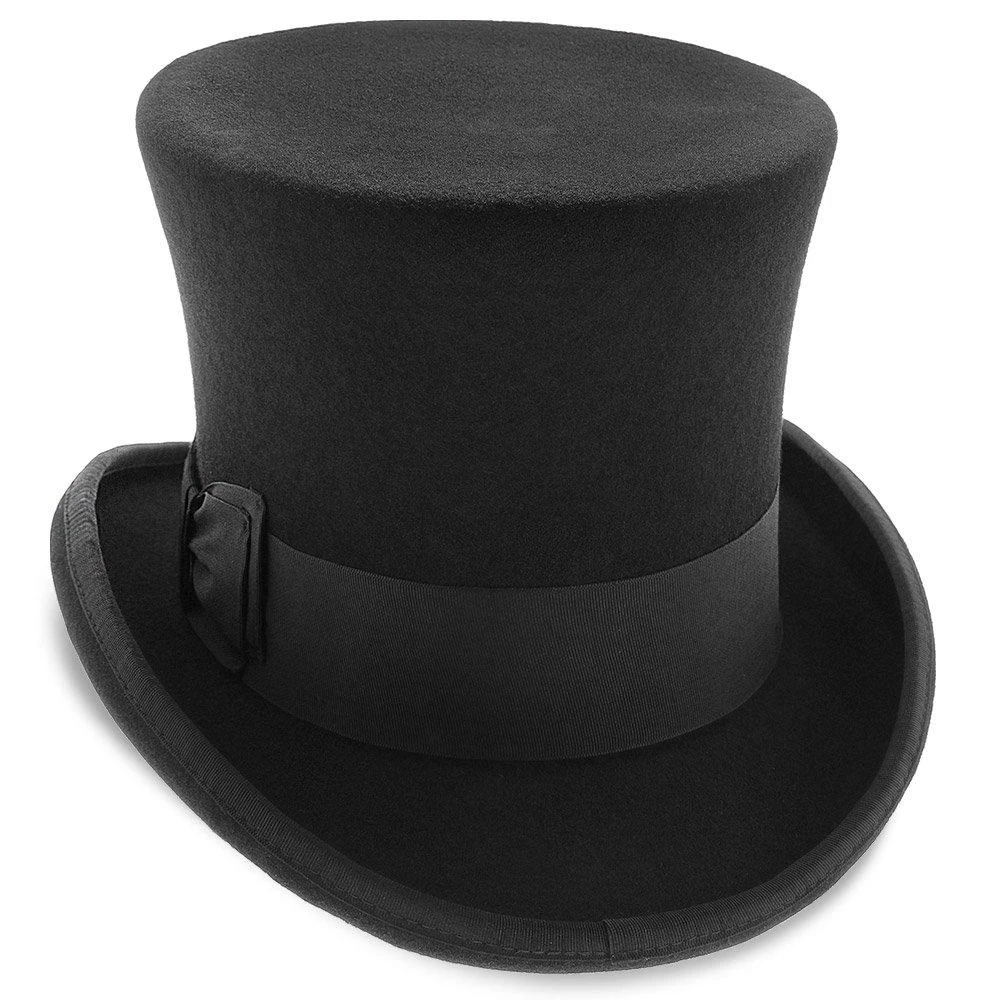 Mad Hatter - Walrus Hats Wool Felt 6 In. Height Victorian Top Hat - H7020 5 Mad Hatter - Walrus Hats Wool Felt 6 In. Height Victorian Top Hat - H7020 - Image 5