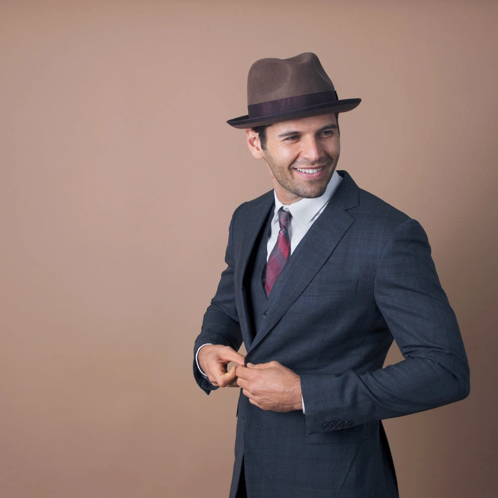 Layover - Walrus Hats Center Dent Wool Felt Fedora Hat 15 Layover - Walrus Hats Center Dent Wool Felt Fedora Hat - Image 15