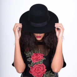 East Coast - Walrus Hats Wool Felt Bolero Hat -Hat Shop H7025 BLK mo f2