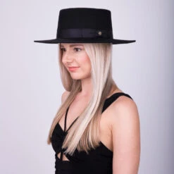 East Coast - Walrus Hats Wool Felt Bolero Hat -Hat Shop H7025 BLK mo f3