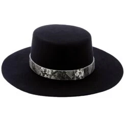 Serpentine - Walrus Hats Wool Felt Bolero Hat 17 Serpentine - Walrus Hats Wool Felt Bolero Hat -Hat Shop H702606 BLK 3