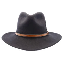The Westland - Walrus Hats Wool Fedora Hat 14 The Westland - Walrus Hats Wool Fedora Hat -Hat Shop H7040 BLK 1a