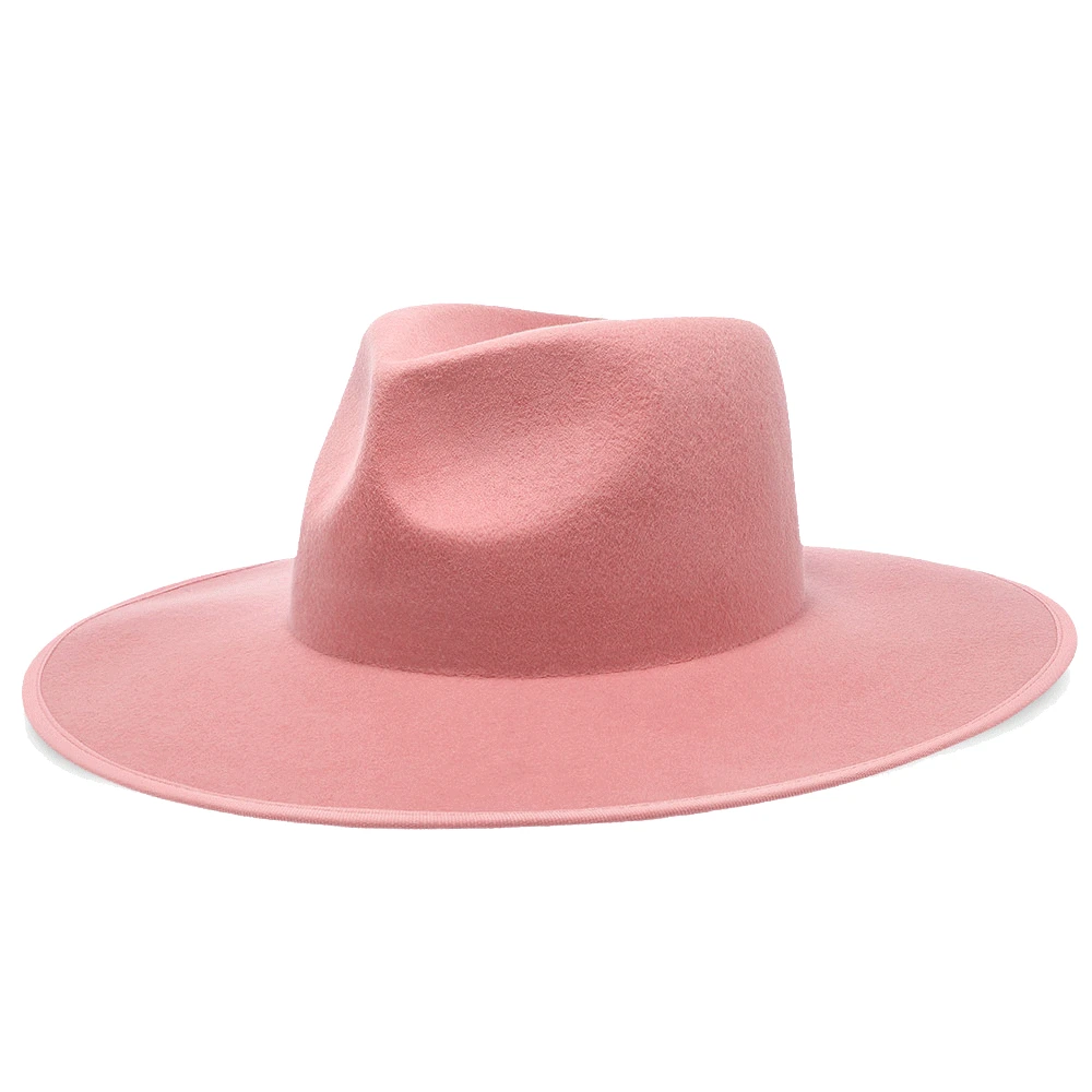 Walrus Hats Castle Pink W/ Western Bands Wool Fedora Hat 1 Walrus Hats Castle Pink W/ Western Bands Wool Fedora Hat