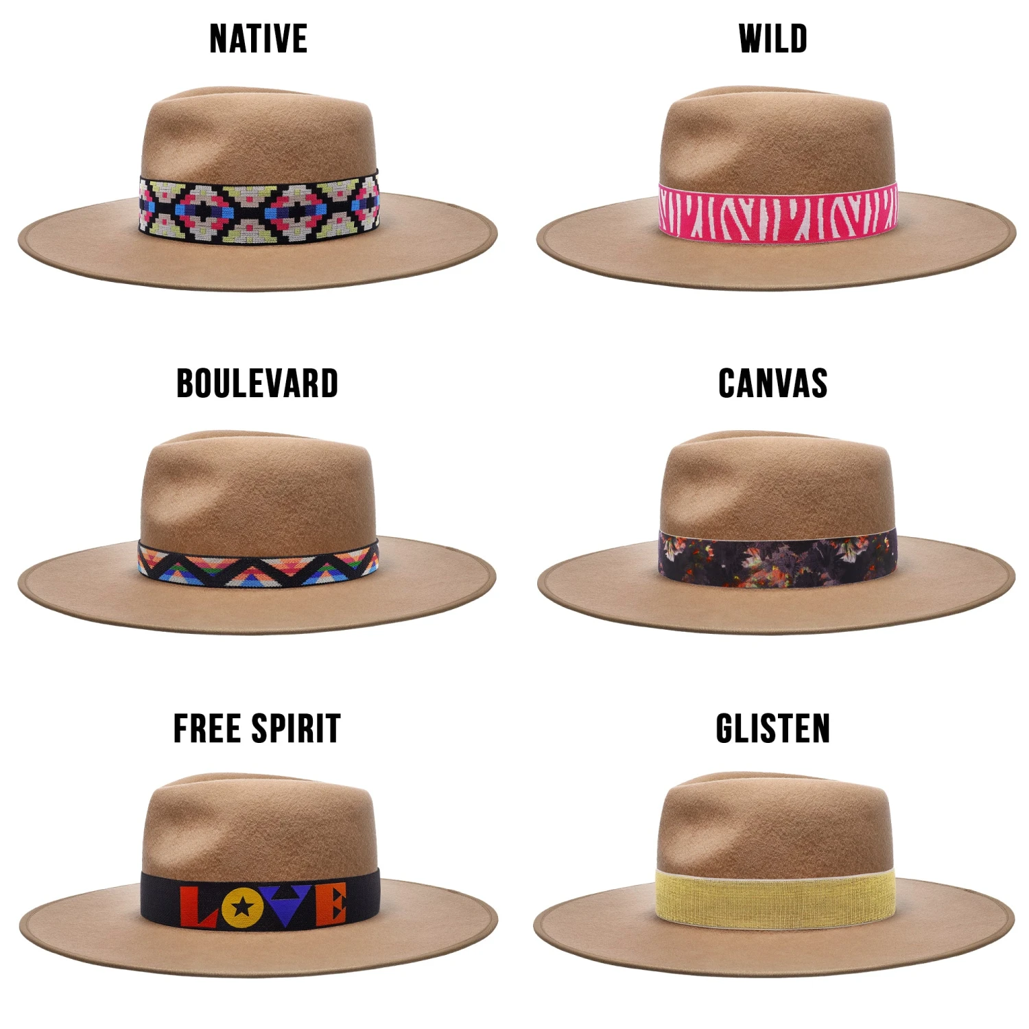Walrus Hats Castle Brown W/ Festival Bands Wool Fedora Hat 6 Walrus Hats Castle Brown W/ Festival Bands Wool Fedora Hat - Image 6