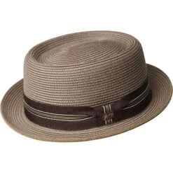 Carver - Bailey Straw Pork Pie Hat -Hat Shop H81739TAUPE