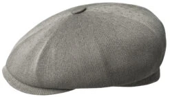 Kangol Bamboo Hawker Black 8 Panel Bamboo Flat Cap -Hat Shop HK3217HTSMOG 64c627c1 c8f1 4400 8403 400643f2834b