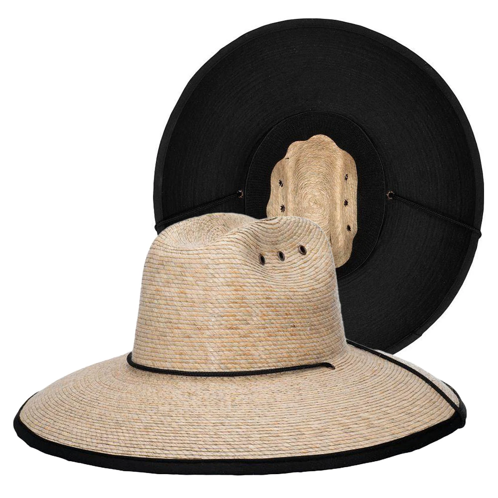 Slate - Makai Palm Straw Lifeguard Hat 1 Slate - Makai Palm Straw Lifeguard Hat