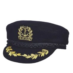 Aphrodite - Aegean Wool Blend Captain's Cap - Made In Greece -Hat Shop aegean greek fisherman aphrodite aegean aeg111 navy wool blend captain s cap hat 16524307333260