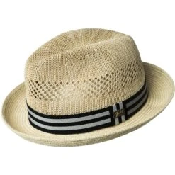 Berle Bailey Mixed Poly Toyo Hat -Hat Shop bailey fedora vanilla small berle bailey mixed poly toyo hat hat 16998419628172