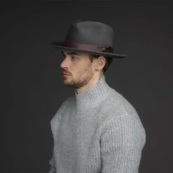 Busken - Bailey Fedora Wool Hat -Hat Shop bailey of hollywood busken polished fedora charcoal av10 1