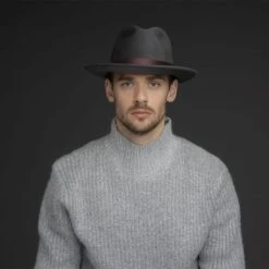 Busken - Bailey Fedora Wool Hat -Hat Shop bailey of hollywood busken polished fedora charcoal av7 1