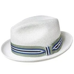 Salem - Bailey Poly Braid Toyo Straw Fedora Hat -Hat Shop bailey trilby white large salem bailey poly braid toyo straw fedora hat hat 16556578275468