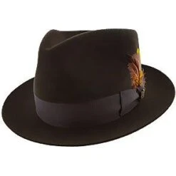 Naples - Biltmore Fur Felt C-Crown Fedora Hat - BF4240 -Hat Shop biltmore fedora black oak 6 7 8 naples biltmore fur felt c crown fedora hat bf4240 hat 16711746388108