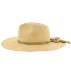 Palmara - Brooklyn Tea Straw Pinch Front Fedora Hat W/ Metallic Band - BKN1510 -Hat Shop brooklyn fedora palmara brooklyn tea straw pinch front fedora hat w metallic band bkn1510 hat 16711420575884