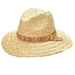 Caliente Sol - Callanan CR273 Natural Rough Braid Raffia Straw Safari Hat