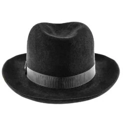 Christys Of London Black Foldaway Derby Fur Felt Hat - 0996 -Hat Shop christys of london homburg christys of london black foldaway derby fur felt hat 0996 hat 16524275318924