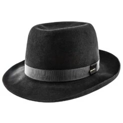 Christys Of London Black Foldaway Derby Fur Felt Hat - 0996 -Hat Shop christys of london homburg christys of london black foldaway derby fur felt hat 0996 hat 16524275351692