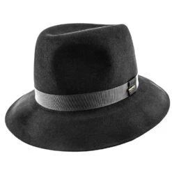 Christys Of London Black Foldaway Derby Fur Felt Hat - 0996 -Hat Shop christys of london homburg christys of london black foldaway derby fur felt hat 0996 hat 16524275384460