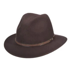 Explorer - Scala DF161 Black Crushable Wool Felt Safari Hat -Hat Shop df161 choc 01 c0d7dcb8 c334 4d3b 98a8 7a7cc4cf1717