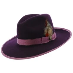 Esquire B - Dobbs Wool Felt Fedora Hat -Hat Shop dobbs fedora burgundy small esquire b dobbs wool felt fedora hat hat 17093279481996