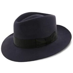 Egan - Dobbs Navy Fur Felt Fedora Hat 22 Egan - Dobbs Navy Fur Felt Fedora Hat -Hat Shop dobbs fedora egan dobbs navy fur felt fedora hat hat 16524525633676