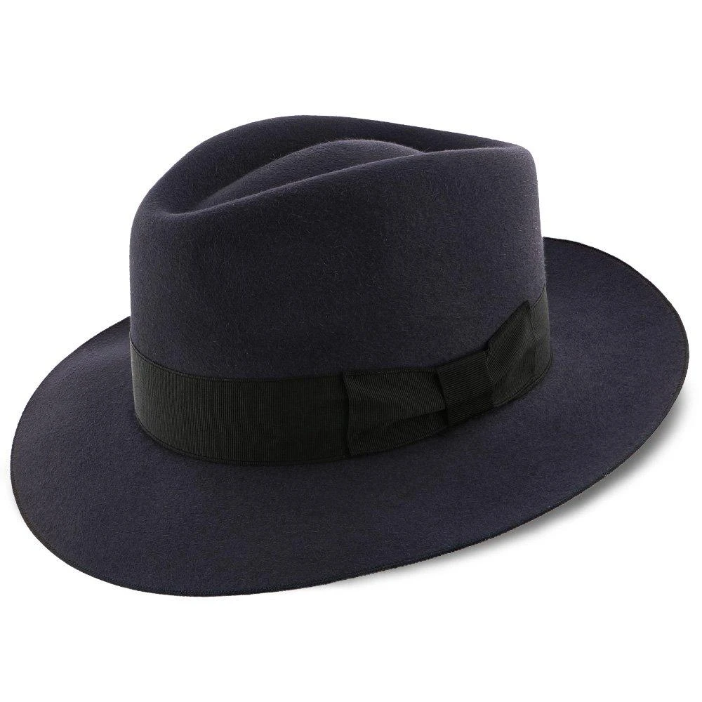 Egan - Dobbs Navy Fur Felt Fedora Hat 3 Egan - Dobbs Navy Fur Felt Fedora Hat - Image 3