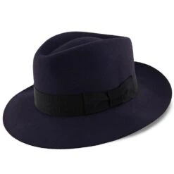 Egan - Dobbs Navy Fur Felt Fedora Hat 23 Egan - Dobbs Navy Fur Felt Fedora Hat -Hat Shop dobbs fedora egan dobbs navy fur felt fedora hat hat 16524525666444