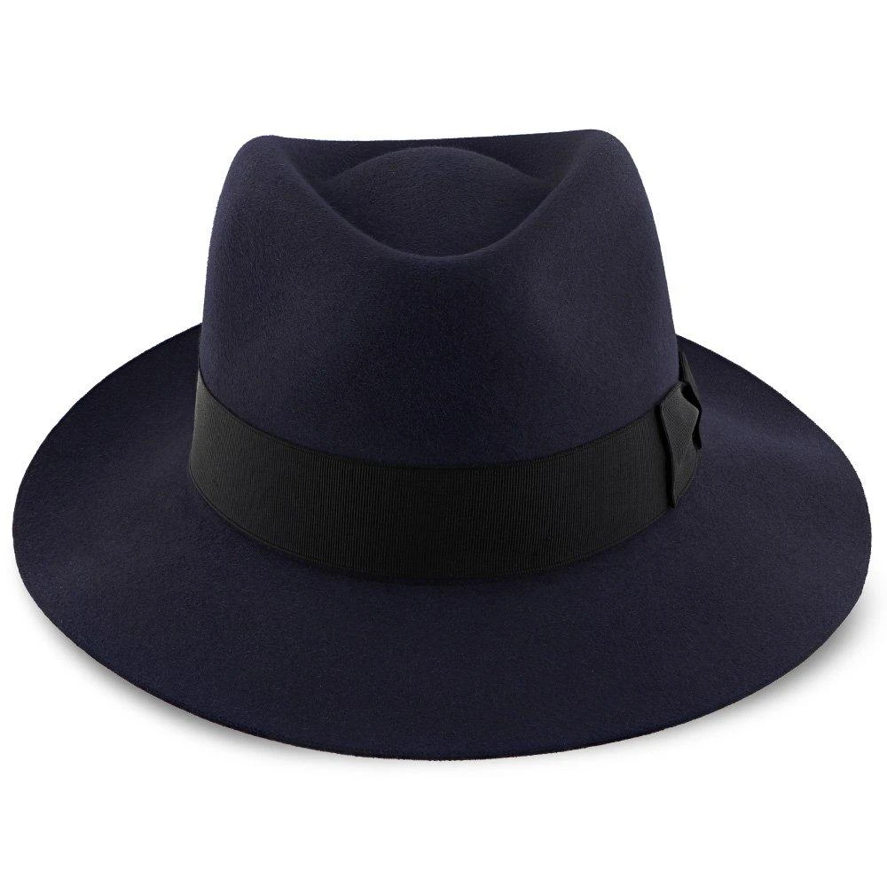 Egan - Dobbs Navy Fur Felt Fedora Hat 7 Egan - Dobbs Navy Fur Felt Fedora Hat - Image 7