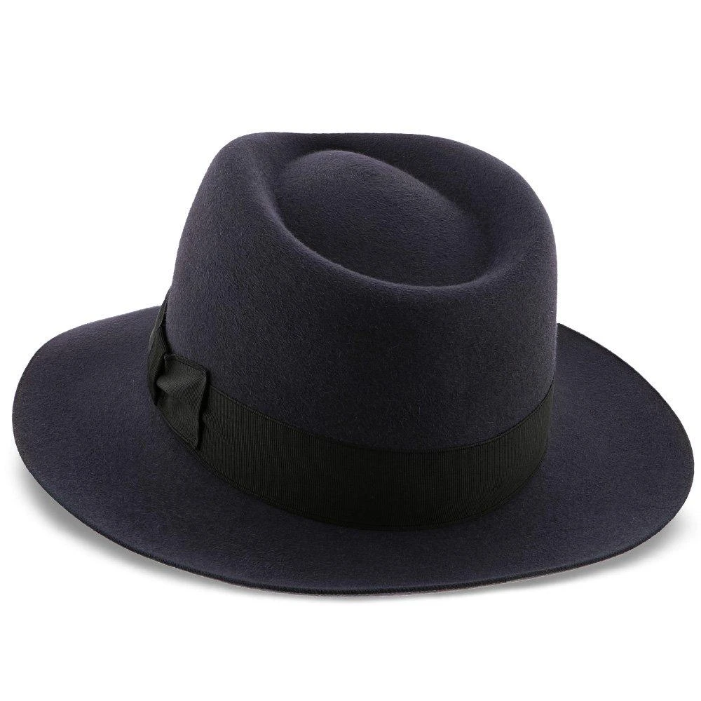 Egan - Dobbs Navy Fur Felt Fedora Hat 12 Egan - Dobbs Navy Fur Felt Fedora Hat - Image 12