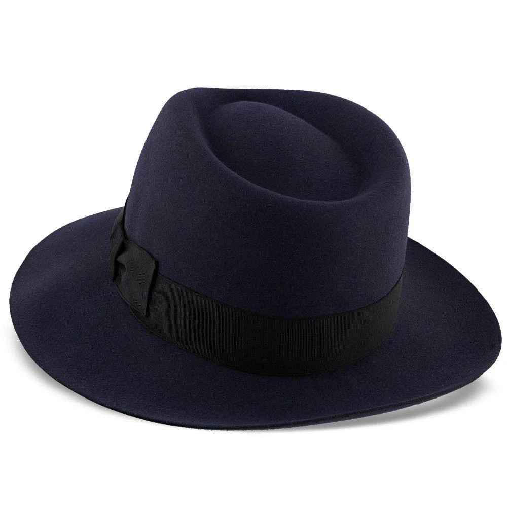 Egan - Dobbs Navy Fur Felt Fedora Hat 13 Egan - Dobbs Navy Fur Felt Fedora Hat - Image 13