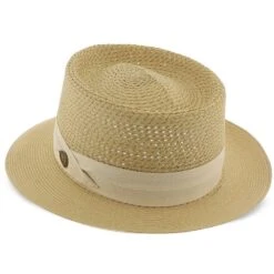 Bishop - Dobbs Straw Porkpie Hat - DSBISH -Hat Shop dobbs porkpie bishop dobbs straw porkpie hat dsbish hat 16524204802188