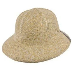 Hat Shop 31 Bindi - DPC MS414 Tan & White Twisted Toyo Pith Helmet