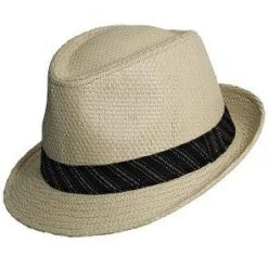 Central - DPC MS177 Sand Matte Toyo Fedora Hat -Hat Shop dorfman pacific trilby sand large central dpc ms177 sand matte toyo fedora hat hat 16556515950732