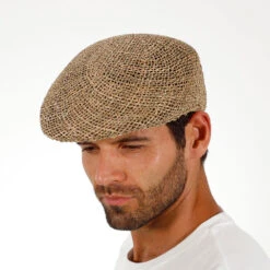 Clyde - DPC 916 Twisted Seagrass Straw Ivy Cap -Hat Shop h 916 nat 3
