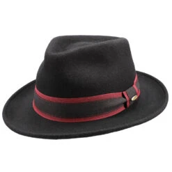 Scala Livingston Black Wool Felt Fedora Hat 7 Scala Livingston Black Wool Felt Fedora Hat -Hat Shop h df221 blk 0a 75d52fdc 2560 437c a2bd 131abf757c21