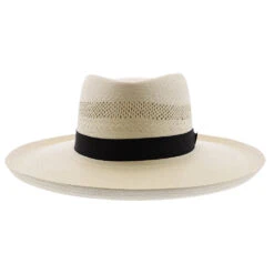 San Juan - Dobbs Vented Shantung Straw Fedora Hat 27 San Juan - Dobbs Vented Shantung Straw Fedora Hat -Hat Shop h dsvsjn nat 1a
