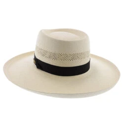 San Juan - Dobbs Vented Shantung Straw Fedora Hat 23 San Juan - Dobbs Vented Shantung Straw Fedora Hat -Hat Shop h dsvsjn nat 5a