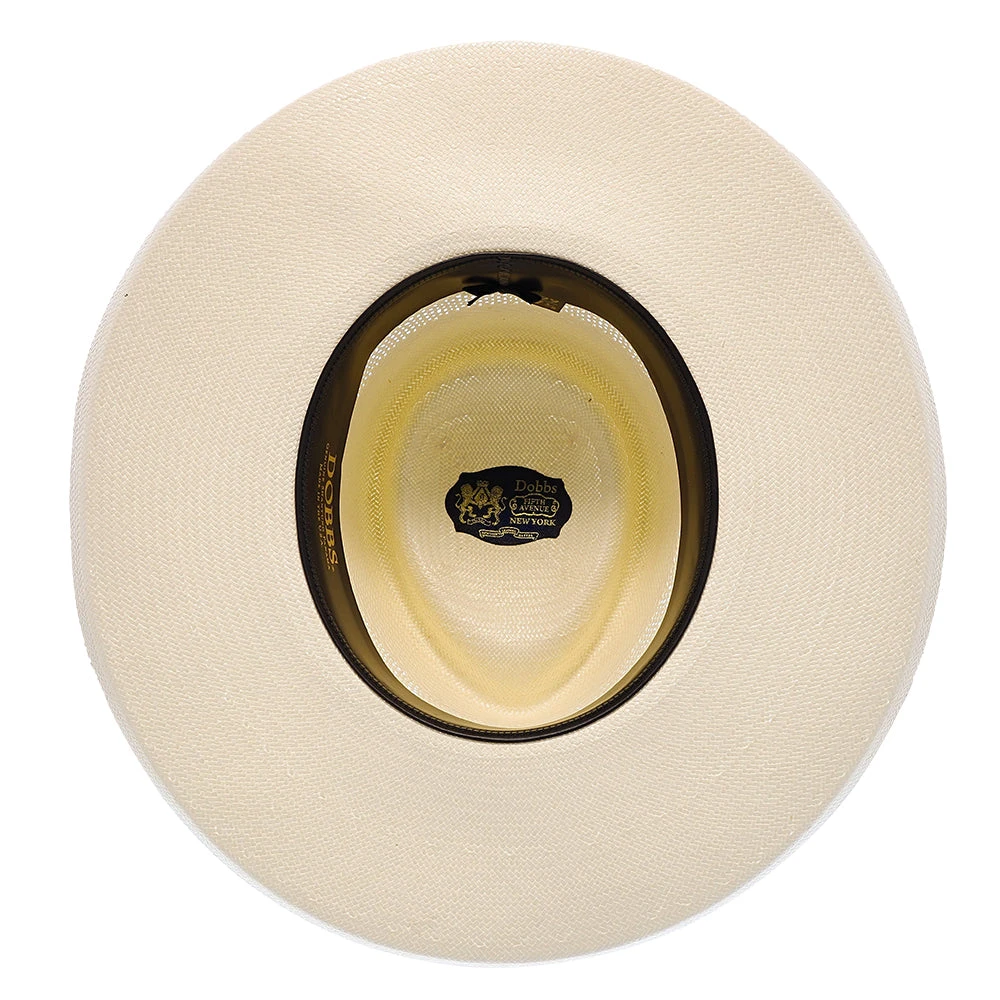 San Juan - Dobbs Vented Shantung Straw Fedora Hat 6 San Juan - Dobbs Vented Shantung Straw Fedora Hat - Image 6