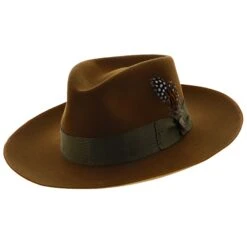 Cool Kid - Dobbs Wool Felt Fedora Hat -Hat Shop h dwcokdb cognac 0