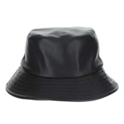 Scala Roderick Vegan Leather Bucket Hat -Hat Shop h lw754 blk 0a 3f215abf 14fe 4aa8 a9c1 b4149408733b